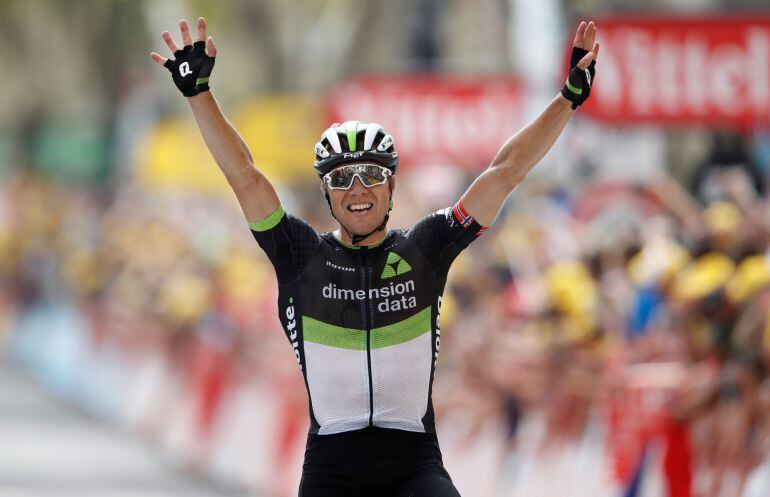 Boasson Hagen celebra su victoria