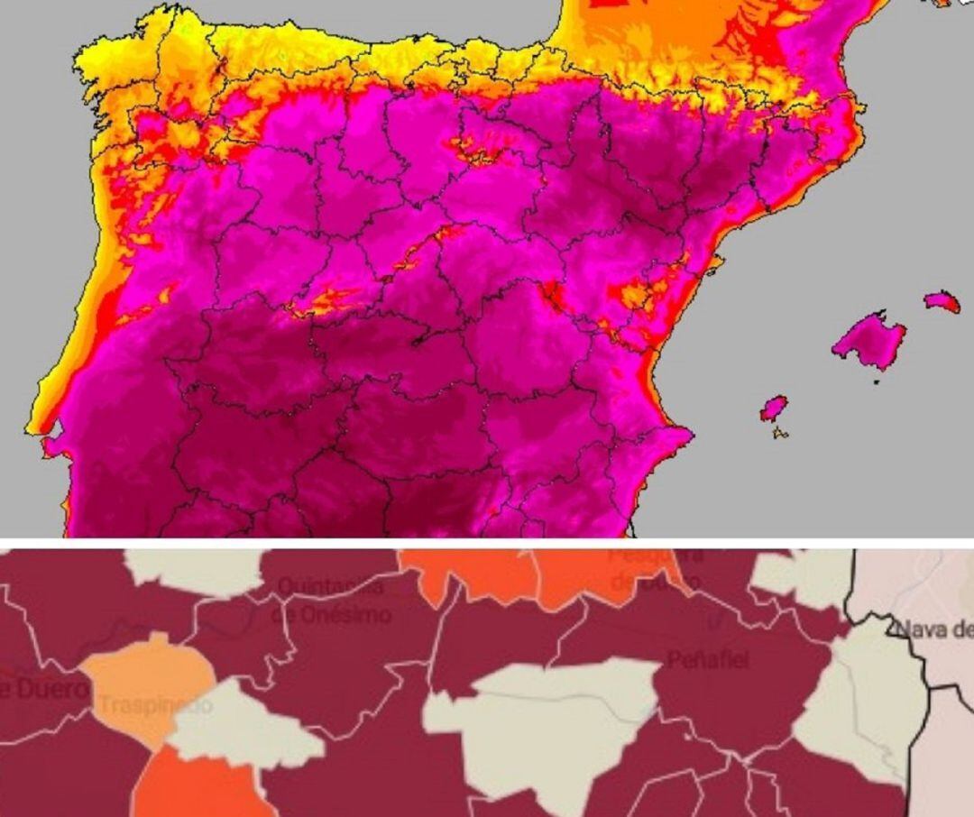 Previsión de altas temperaturas para esta semana en todo el territorio nacional y la afección de la pandemia en la comarca de Peñafiel.