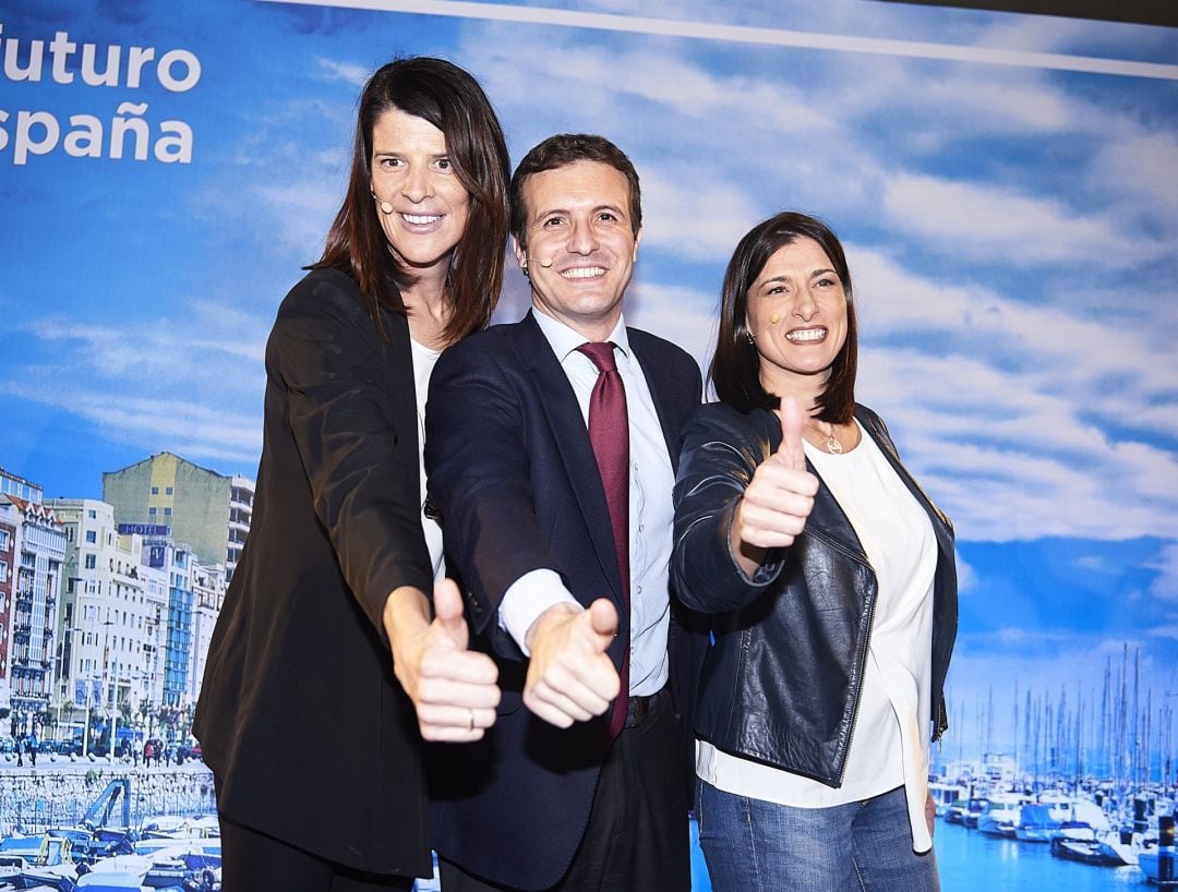 Ruth Beitia, Pablo Casado y Gema Igual. 