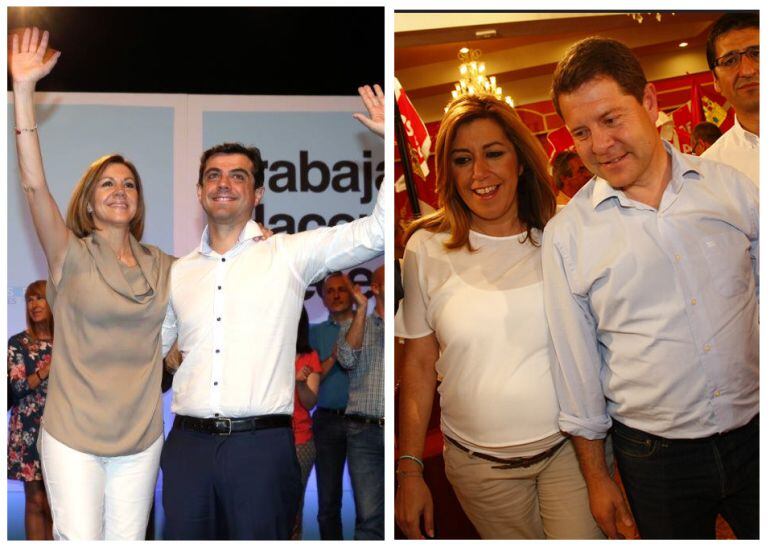 Cospedal y Díaz en sendos actos de campaña