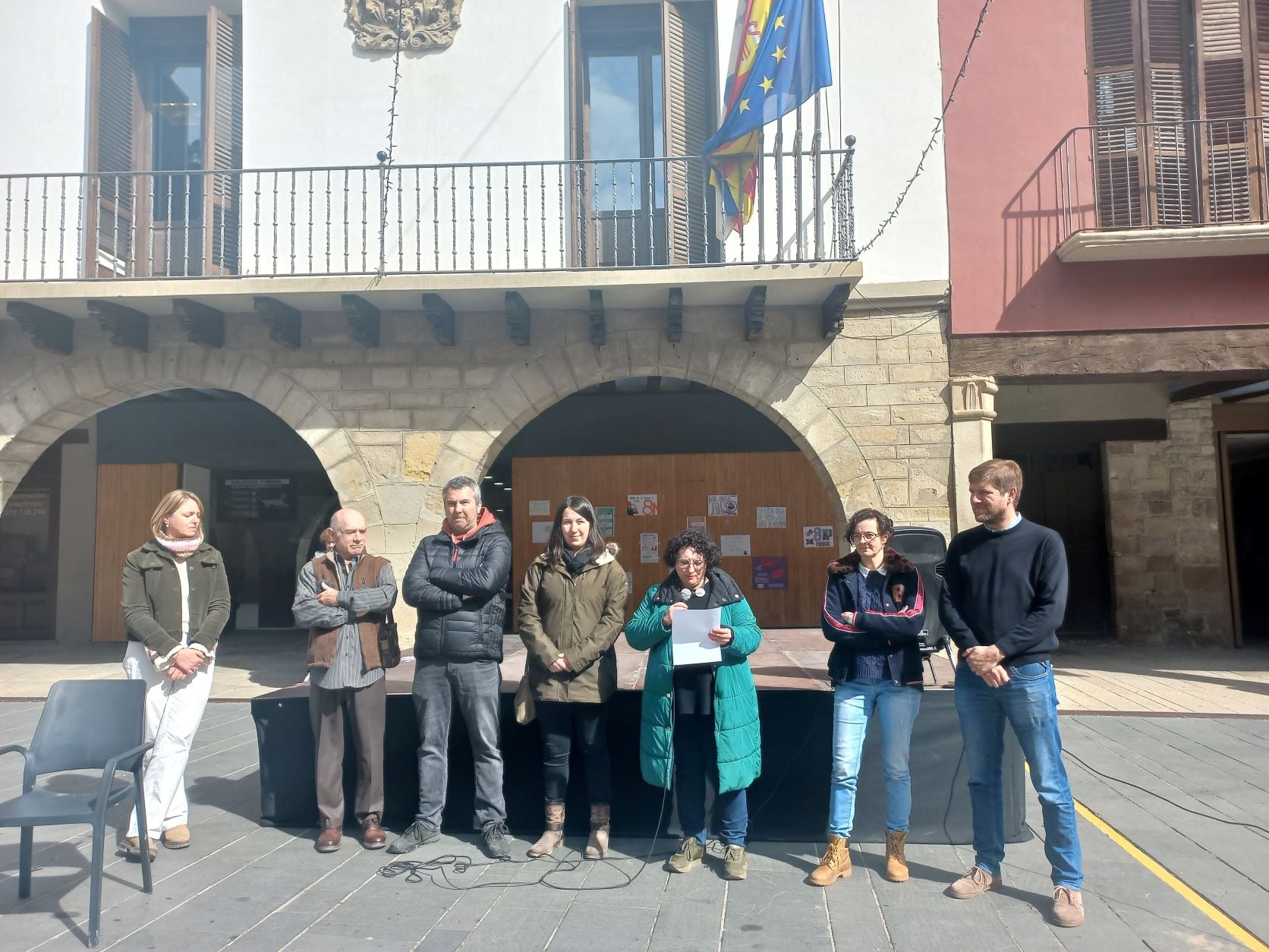 Lectura del manifiesto feminista en Graus 2023