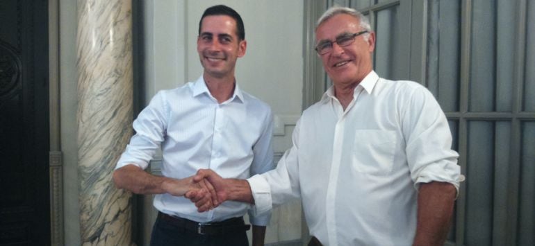 Joan Ribó, alcalde de Valencia y Carlos Fernánez Bielsa, alcalde de Mislata
