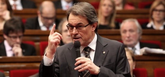 El president de la Generalitat, Artur Mas, al Parlament