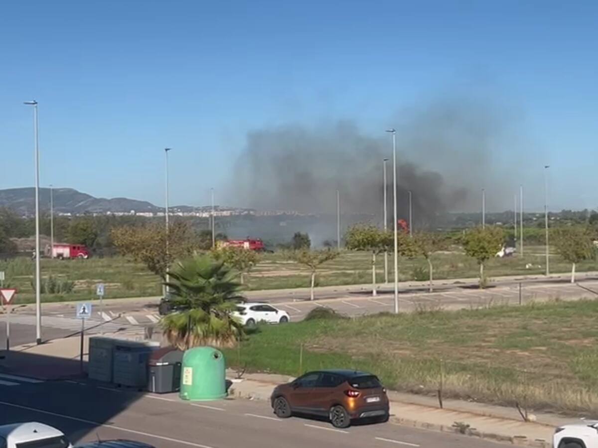 Incendio en Castellón: arde una zona de matorrales ante la puntual combinación de calor y aire en la capital