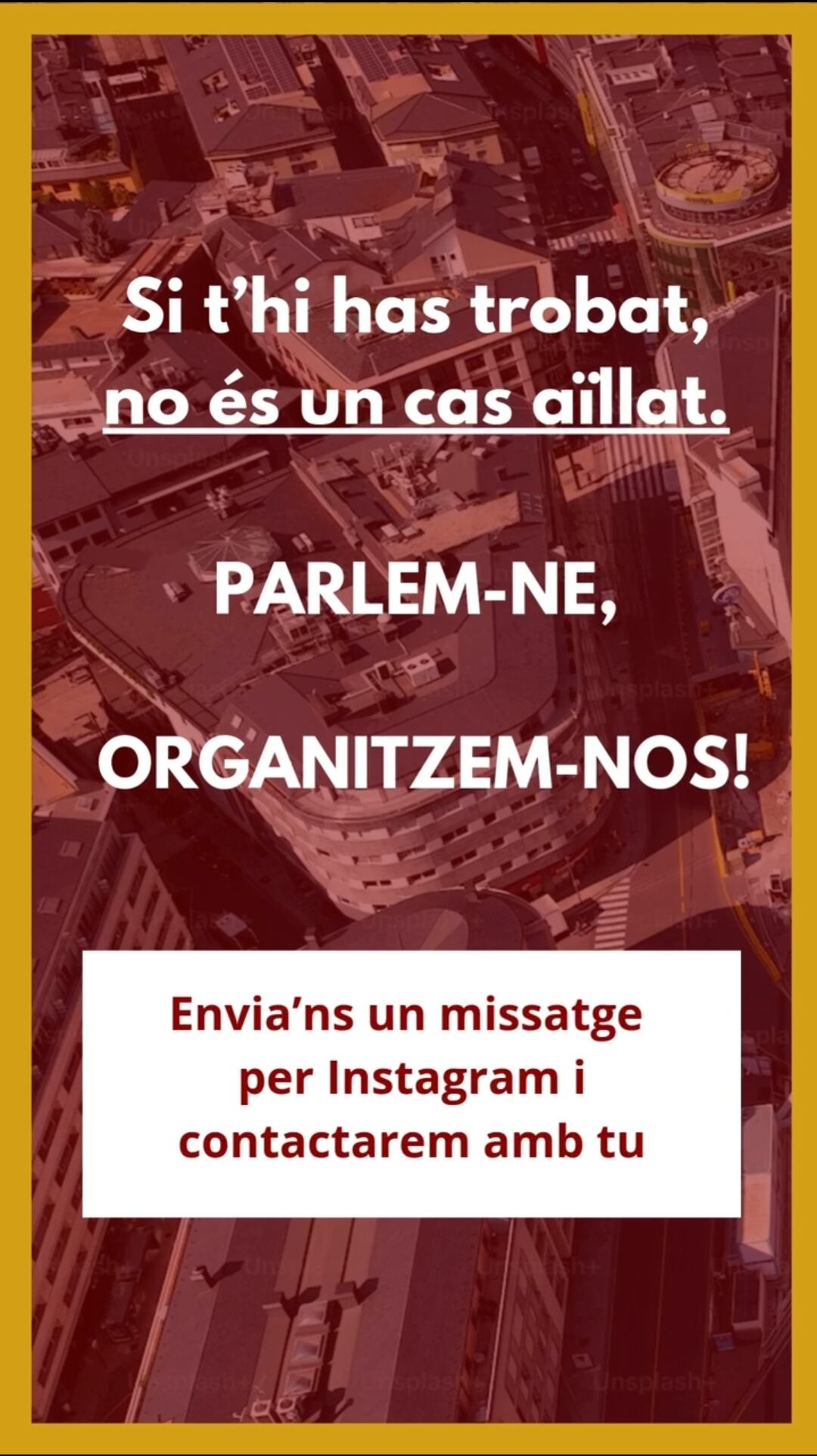 Cartell de la campanya del Sindicat d'habitatge per recollir dades sobre el pisos del parc públic