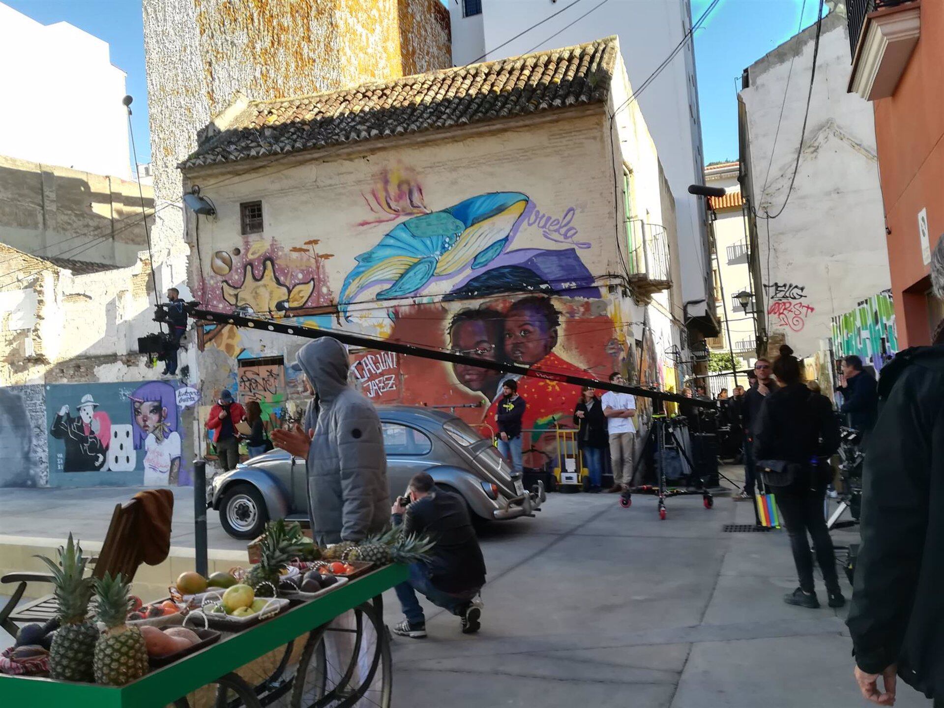 Archivo - Imagen de archivo del rodaje de una serie en Málaga -