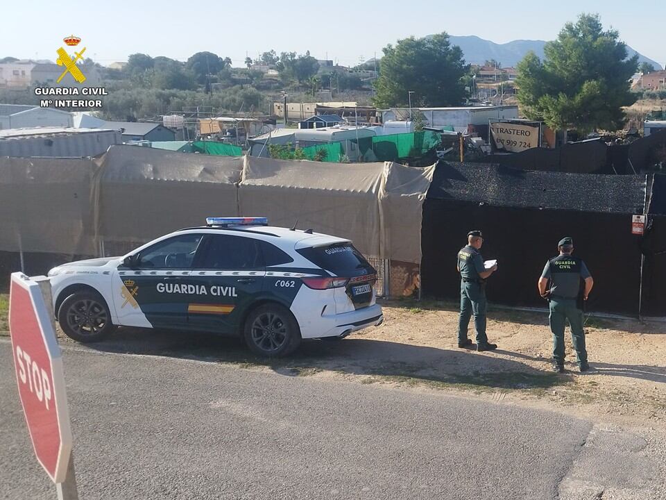 Construcciones ilegales en partidas rurales de Alicante investigadas por la Guardia Civil