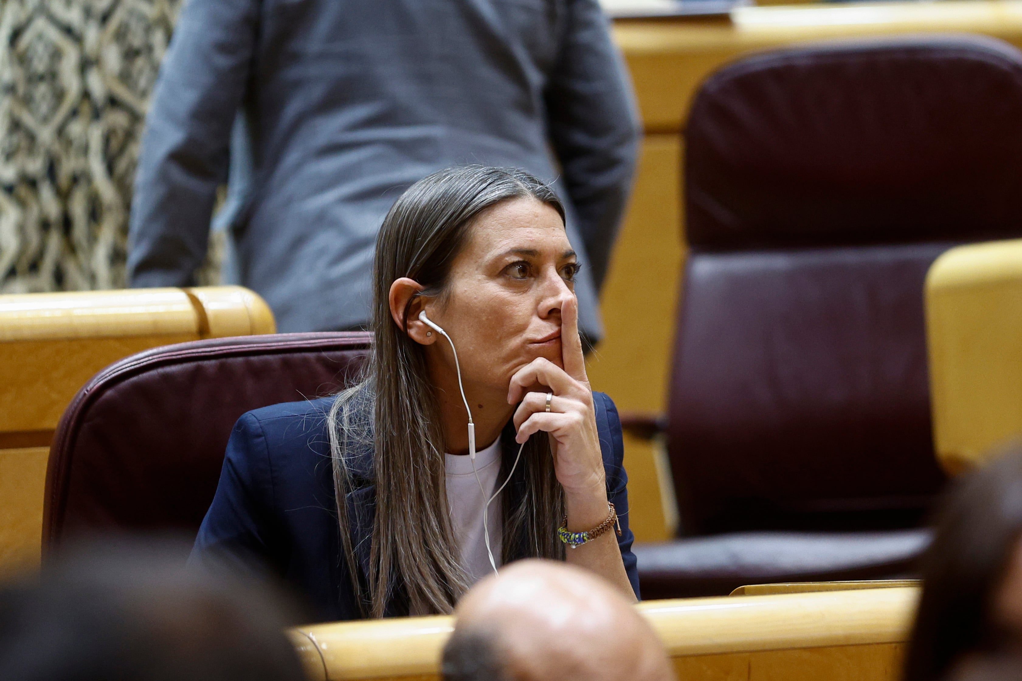 La diputada de Junts per Catalunya Míriam Nogueras durante el pleno del Congreso