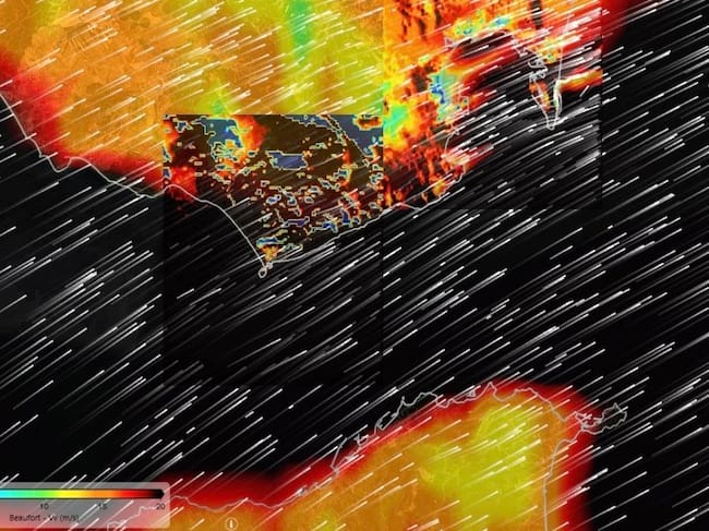 Vientos que han afectado hoy al Puerto de Algeciras