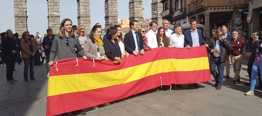 Pablo Casado en su visita a Segovia