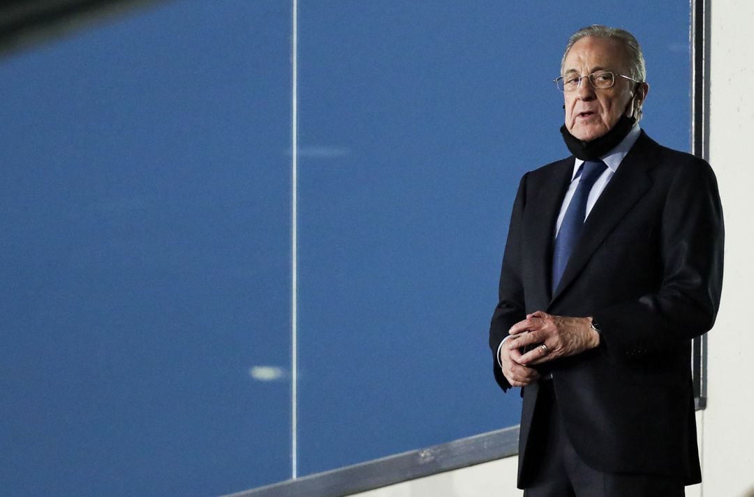 Florentino Pérez durante uno de los últimos partidos del Real Madrid