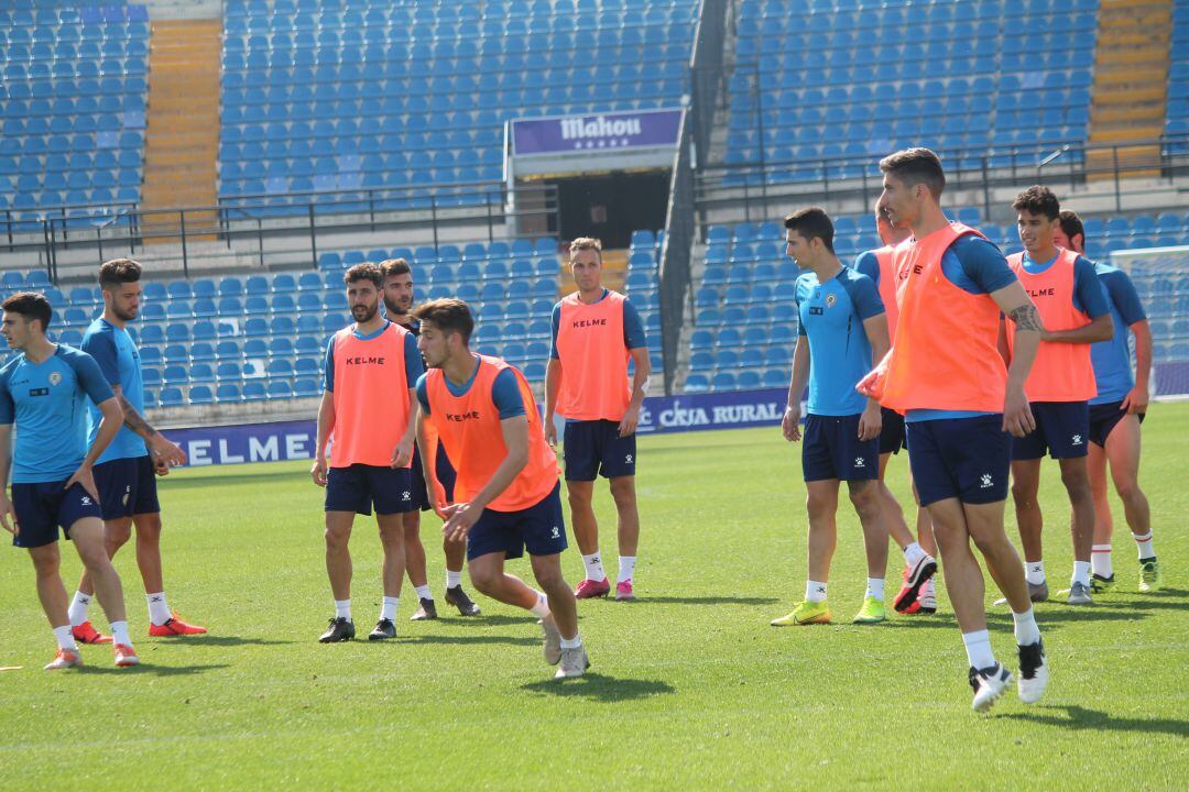 Entrenamiento del equipo, en el Rico Pérez