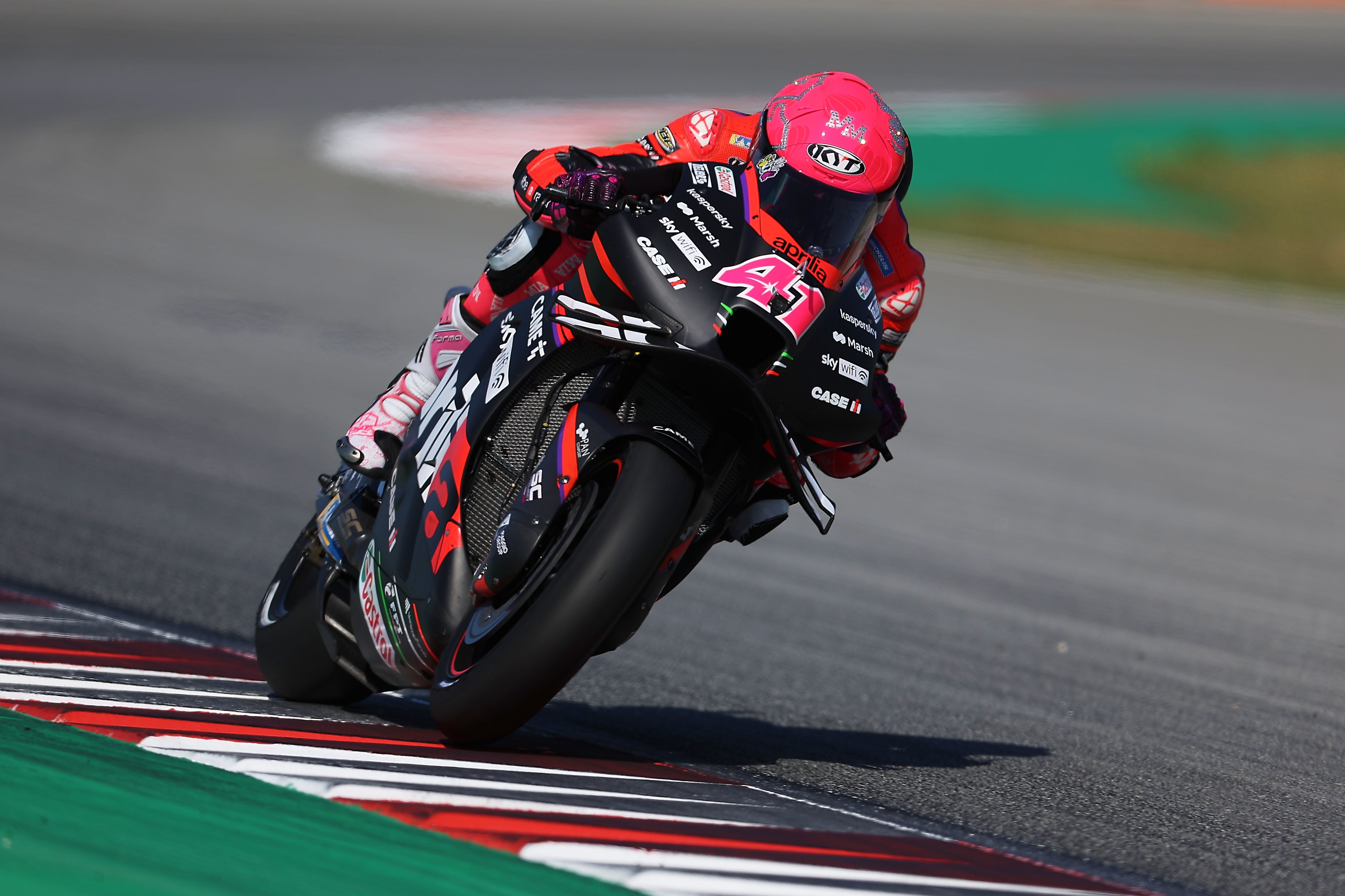 Aleix Espargaró durante el GP de Catalunya