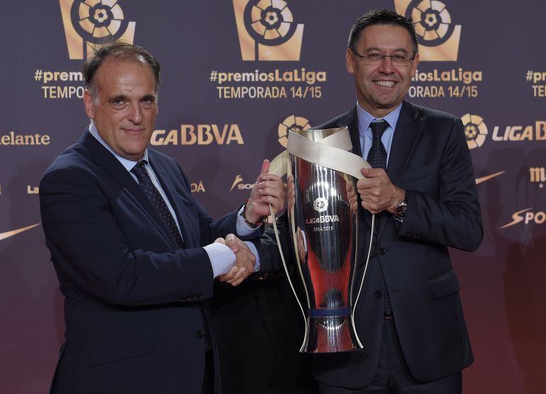 Javier Tebas y Josep Maria Bartomeu.