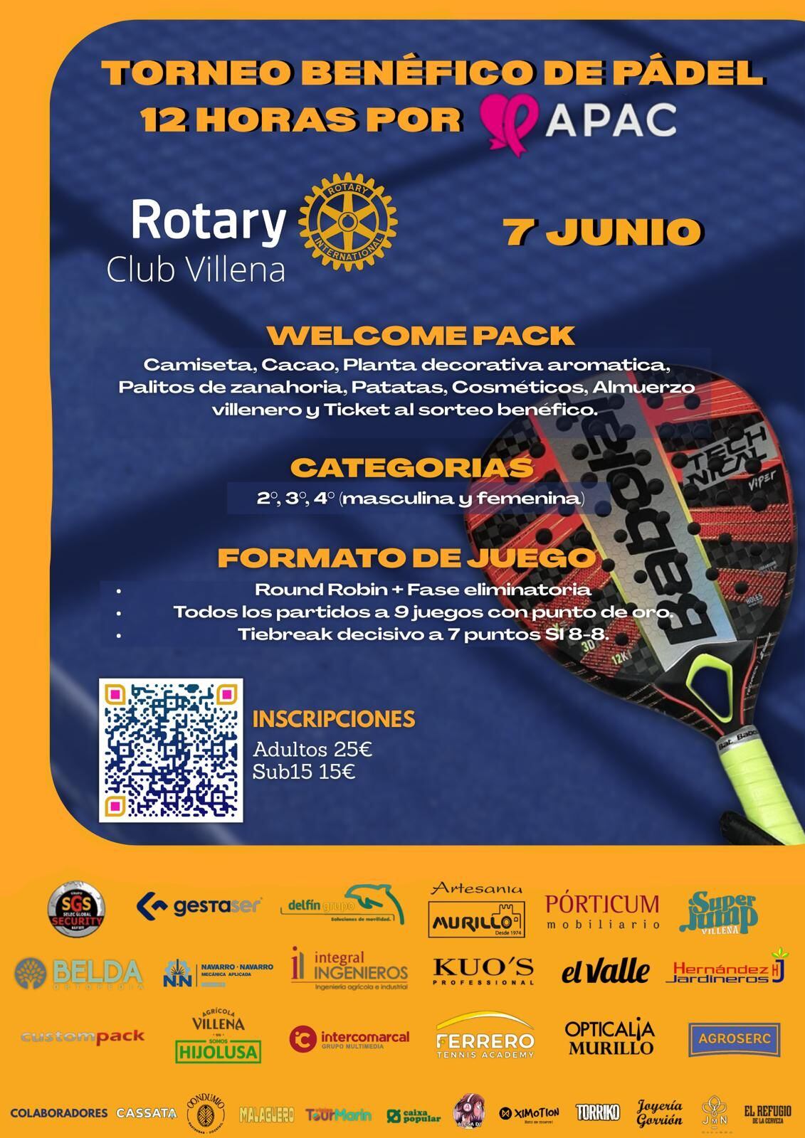 Cartel del torneo de pádel