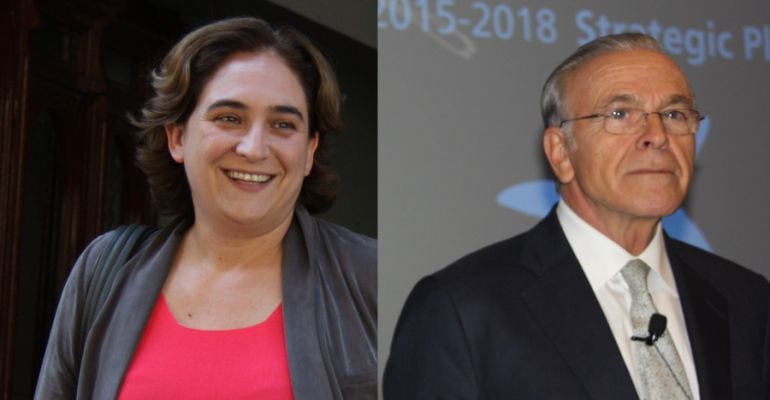 La alcaldesa de Barcelona y el presidente de CaixaBank, en imágenes de archivo 