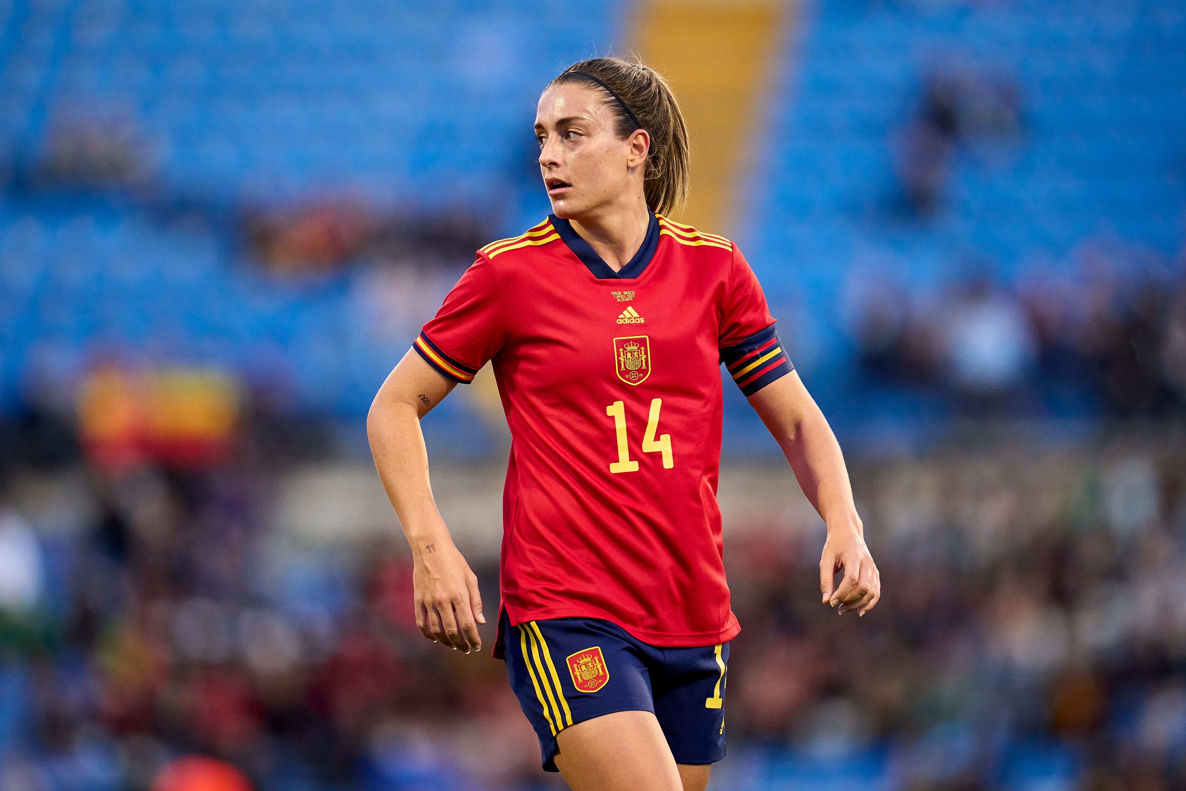 Alexia Putellas en un partido de España.