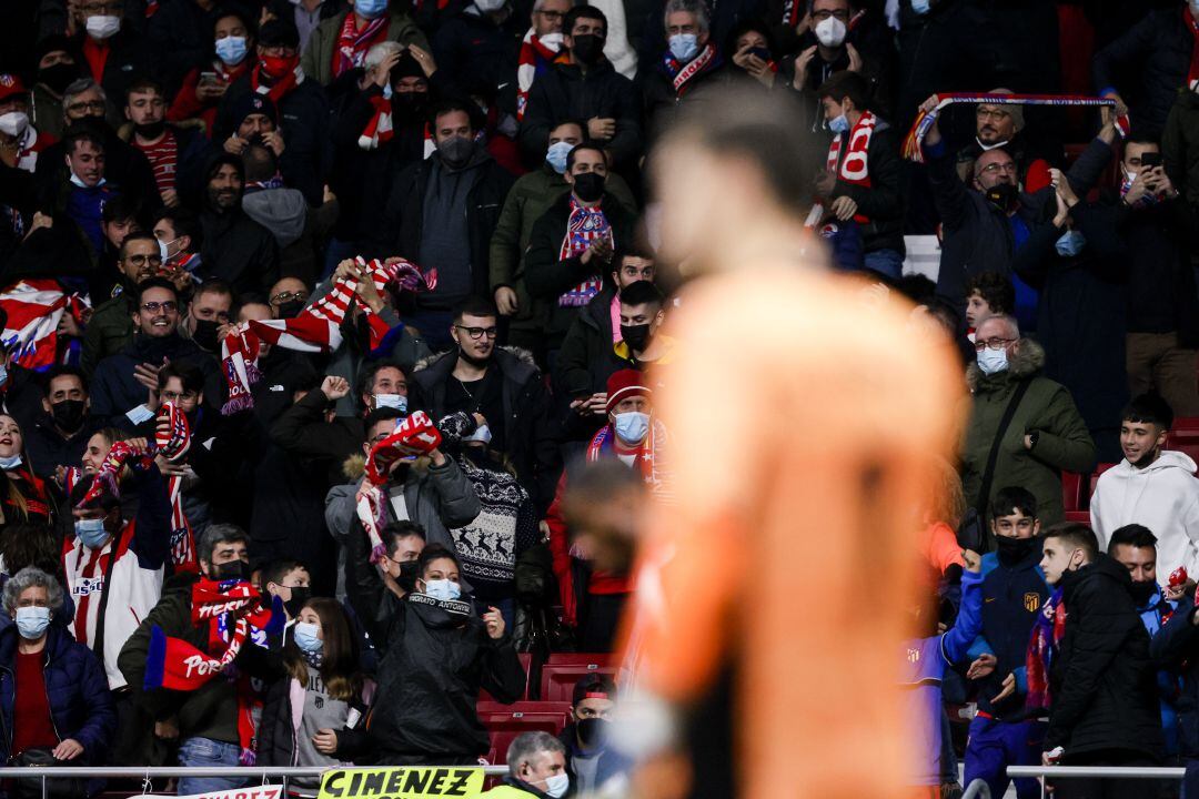 La grada del estadio Wanda Metropolitano. 