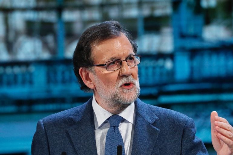 El presidente del Gobierno, Mariano Rajoy, durante su intervención en el XVI Congreso del PP de Madrid 