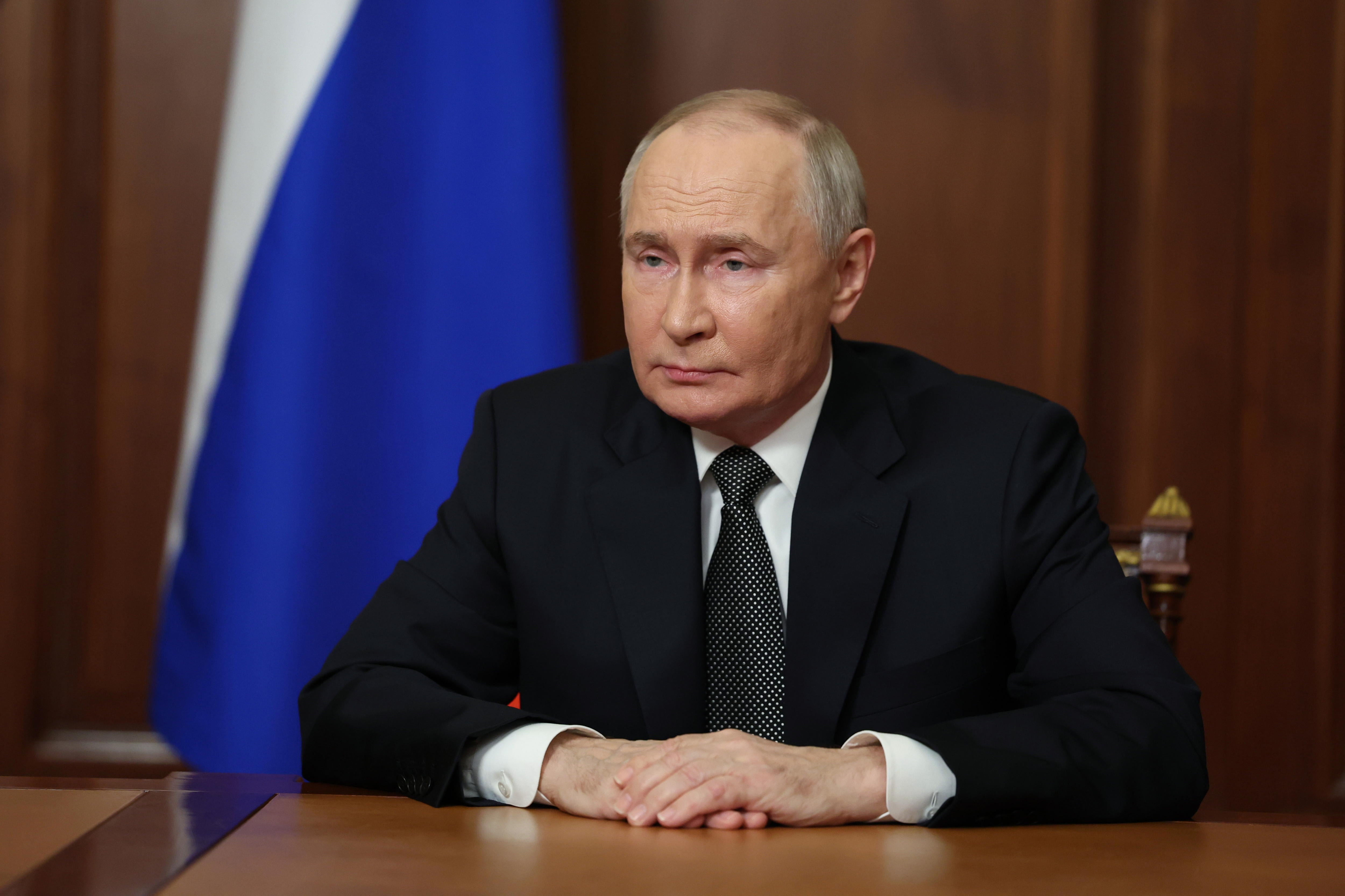 El presidente ruso, Vladimir Putin, durante un discurso