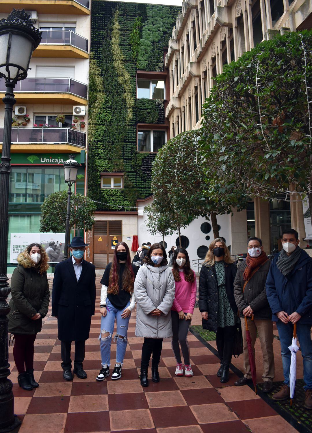 Inauguración del jardín vertical en la fachada del Ayuntamiento de Ciudad Real