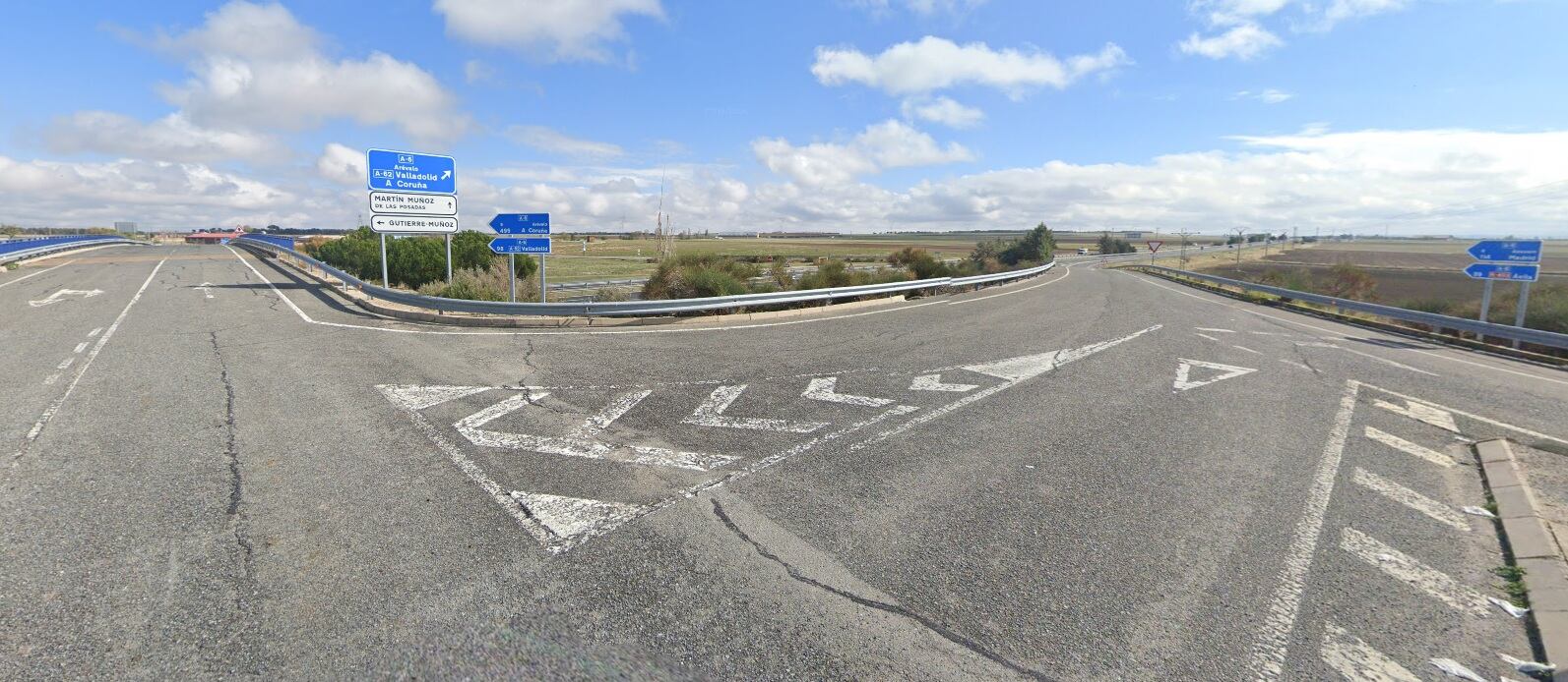 N403 incorporación A6 en Adanero./Google Maps