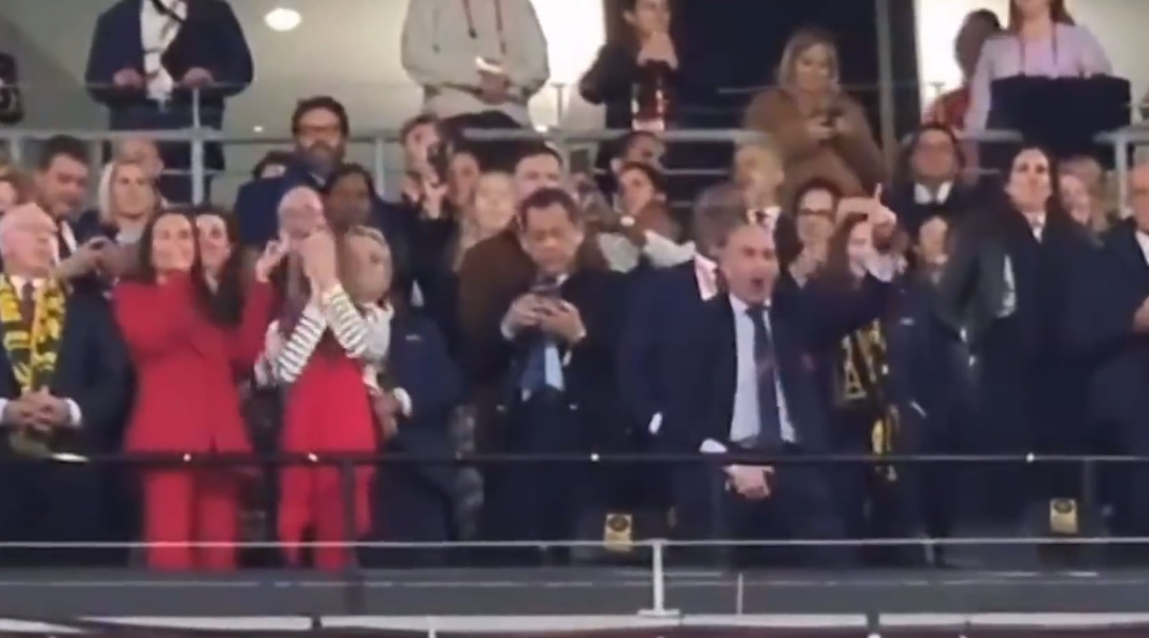 Luis Rubiales, en el palco del estadio de la final tras el triunfo de España ante Inglaterra