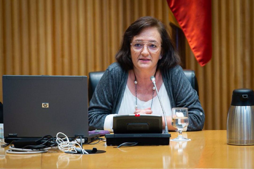 La presidenta de la AIReF, Cristina Herrero, en la Comisión para la reconstrucción del Congreso - CONGRESO