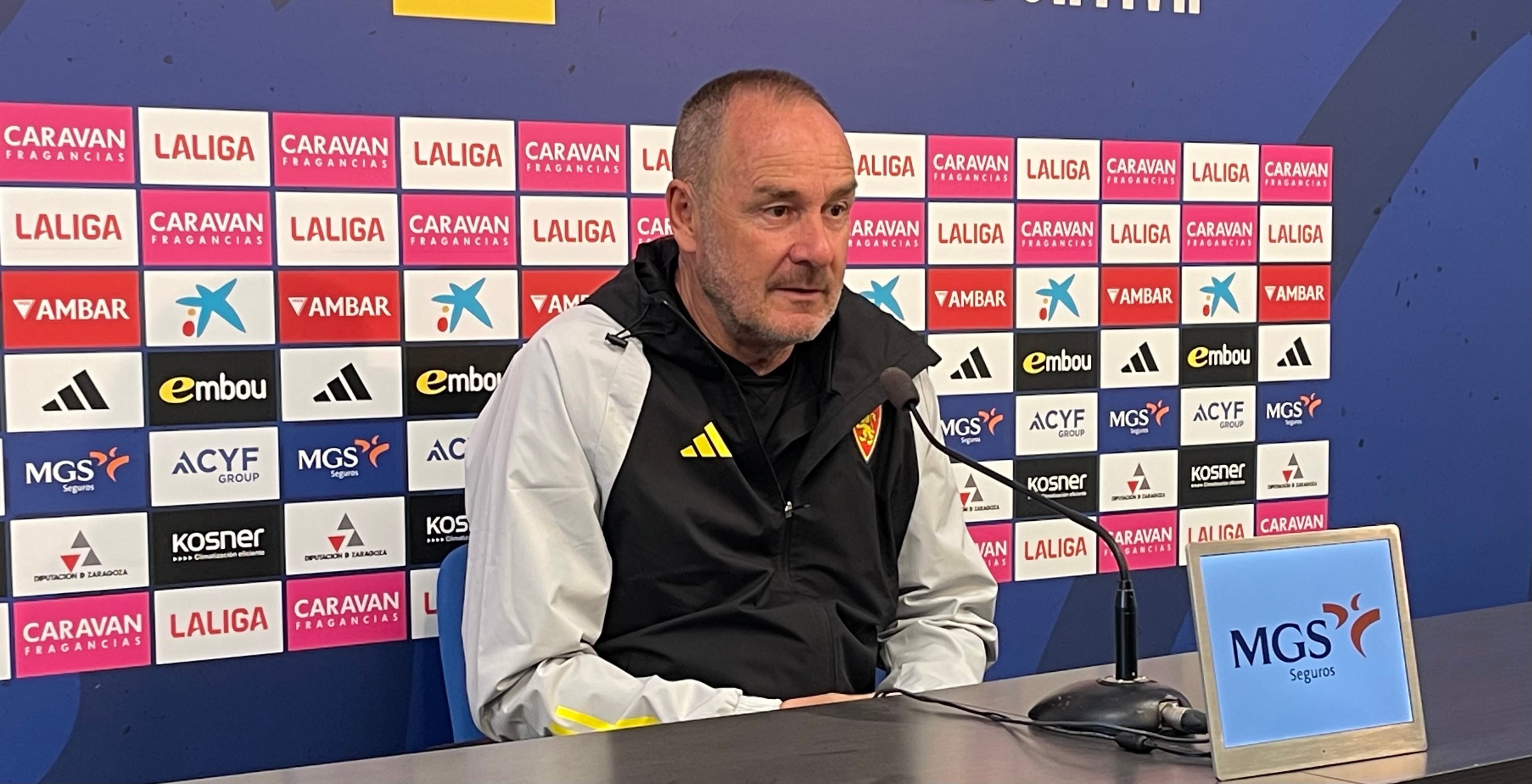 Víctor Fernández, en la sala de prensa de la Ciudad Deportiva en la previa del partido ante el Mirandés