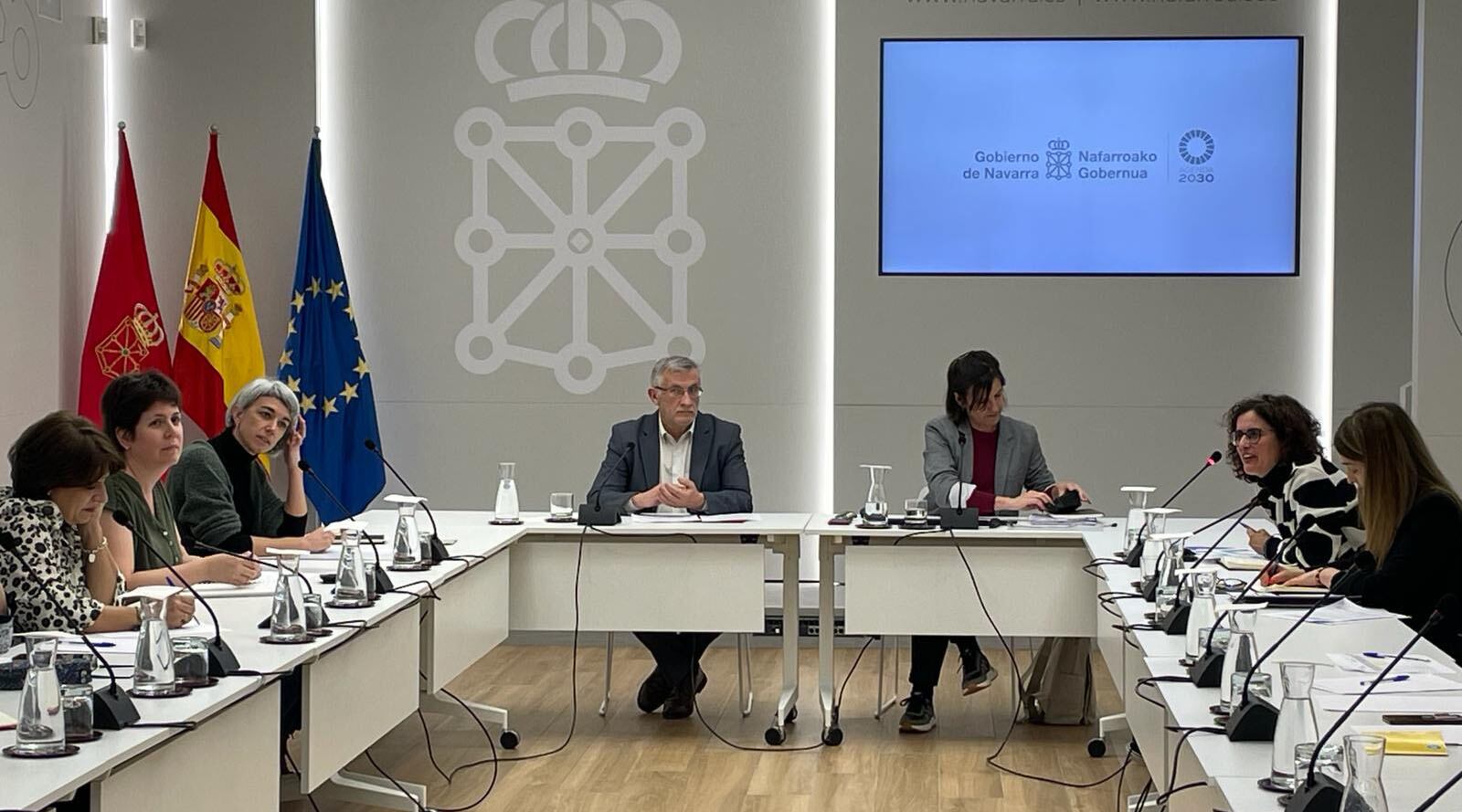 Félix Taberna y Patricia Abad, en la presidencia de la reunión del Consejo Navarro de Igualdad