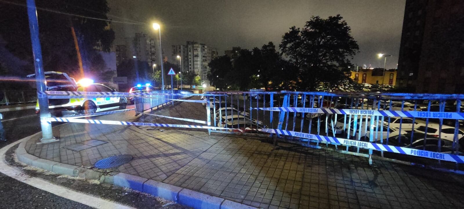 Estado en que quedó la valla