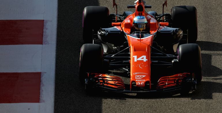 Fernando Alonso, en Yas Marina.