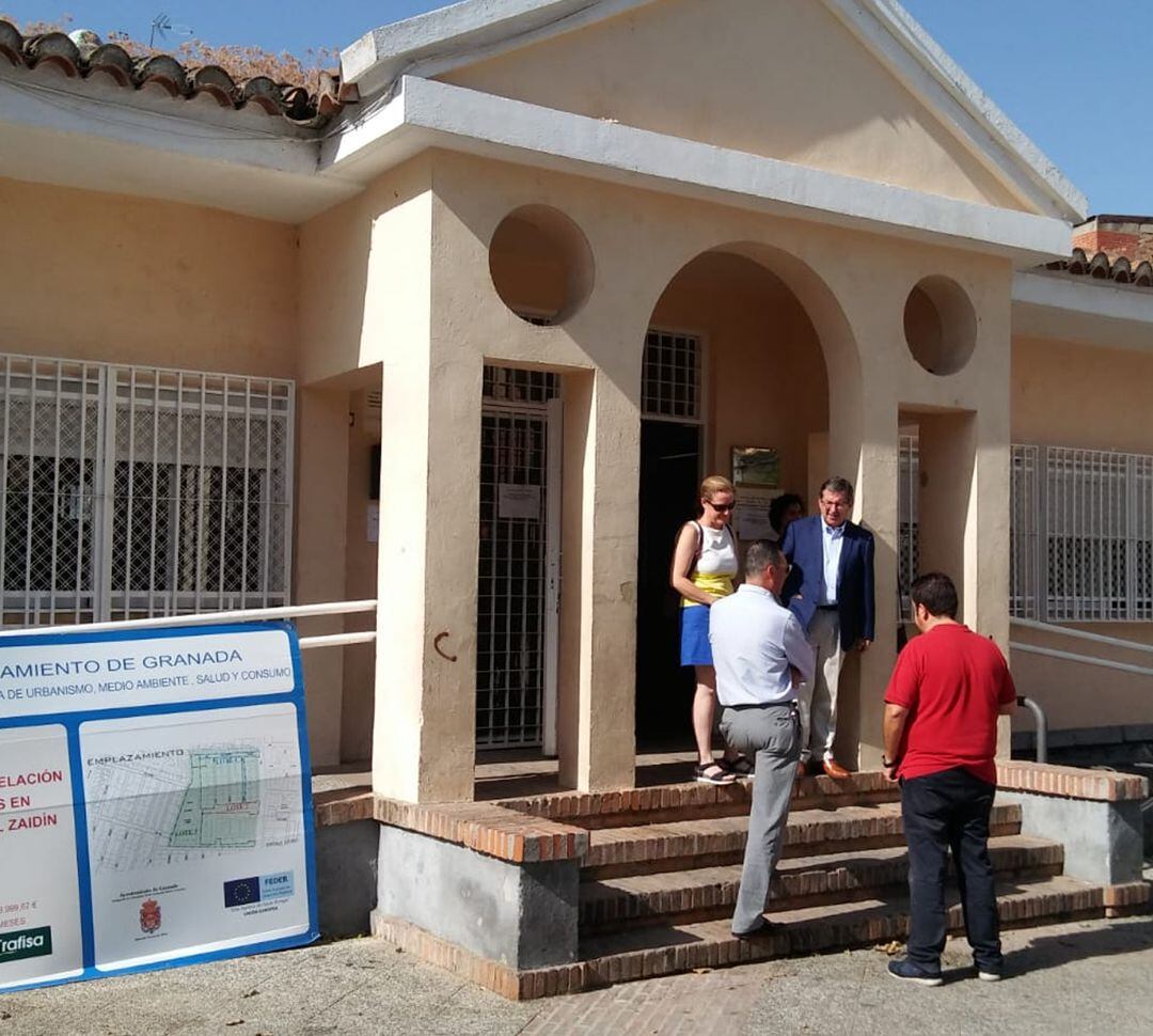 El concejal de Urbanismo de Granada, Luis González, en la visita a las obras de la Biblioteca de las Palomas