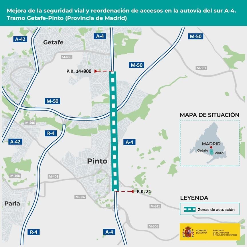 Tramo afectado por las obras de reforma cuyo proyecto ha salido ahora a licitación