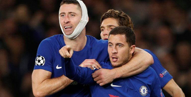 Hazard celebra su gol en Stamford Bridge