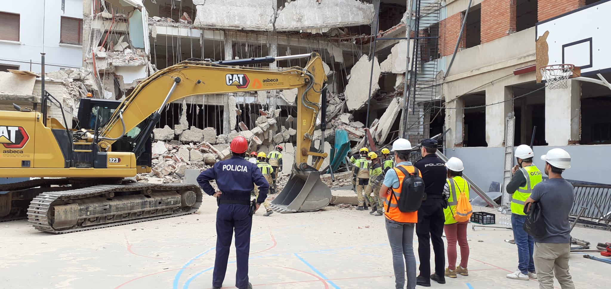 Derrumbe en el colegio Adoratrices de Logroño