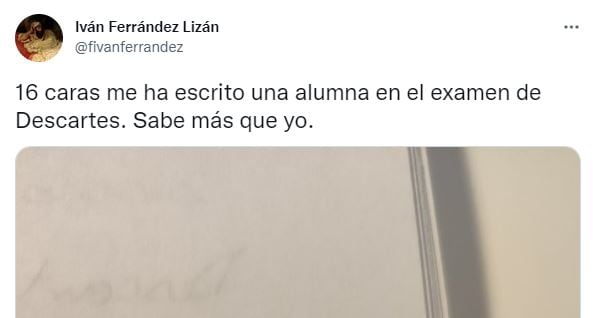 El tuit del profesor de filosofía