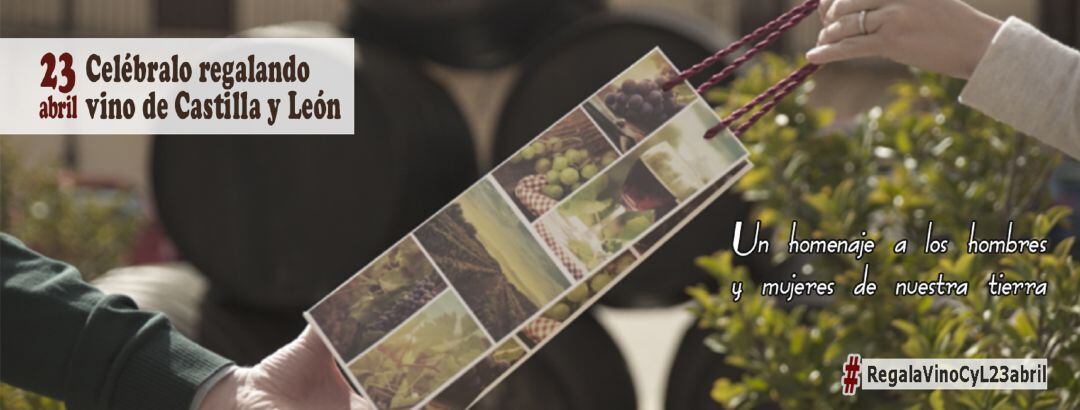 Campaña promocional para regalar vino el 23 de abril, Día de la Comunidad