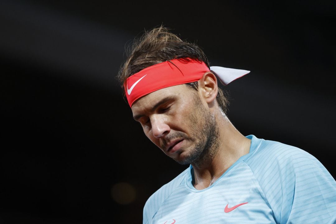 Nadal, durante el partido contra el italiano Jannik Sinner.