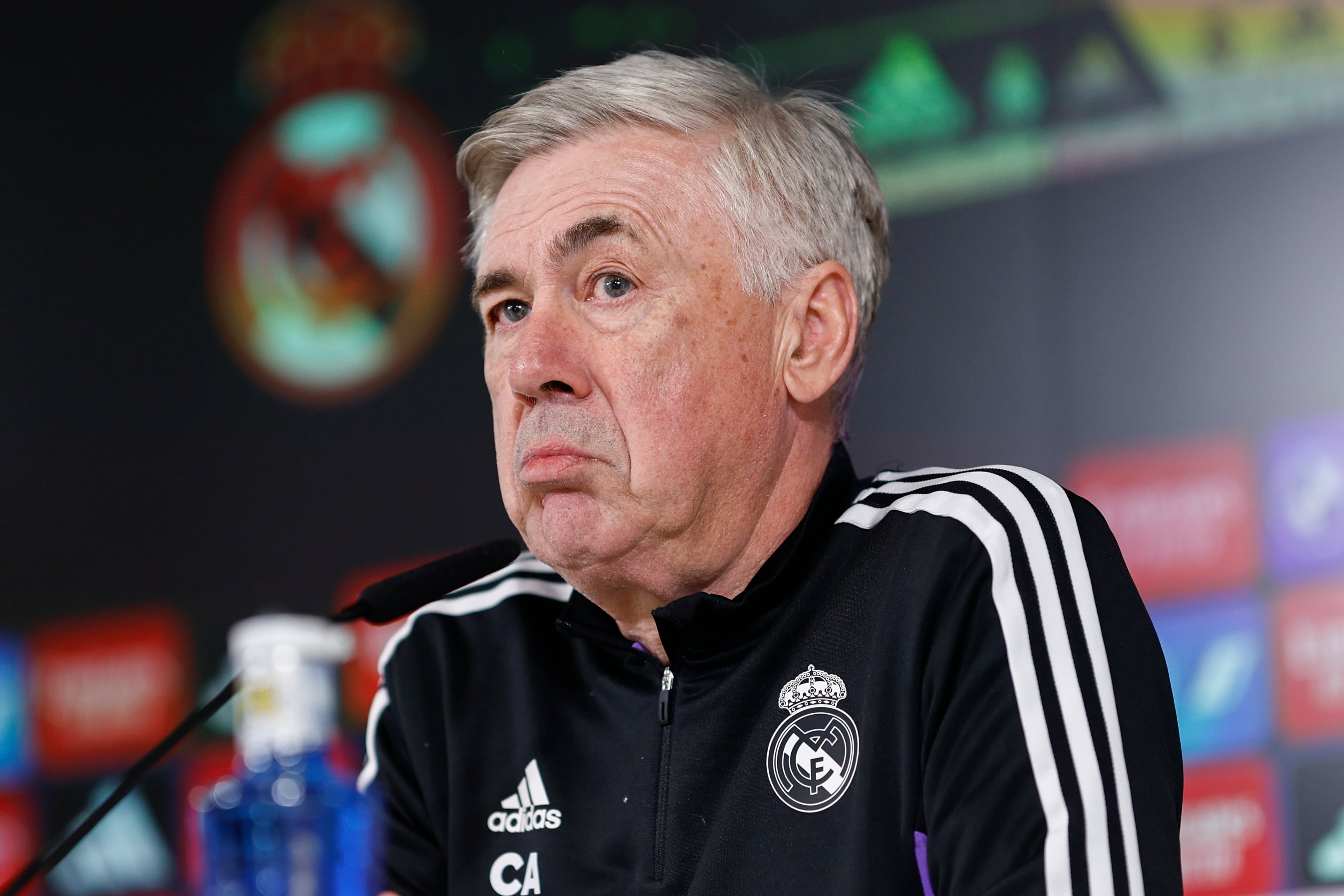 Ancelotti, en rueda de prensa.