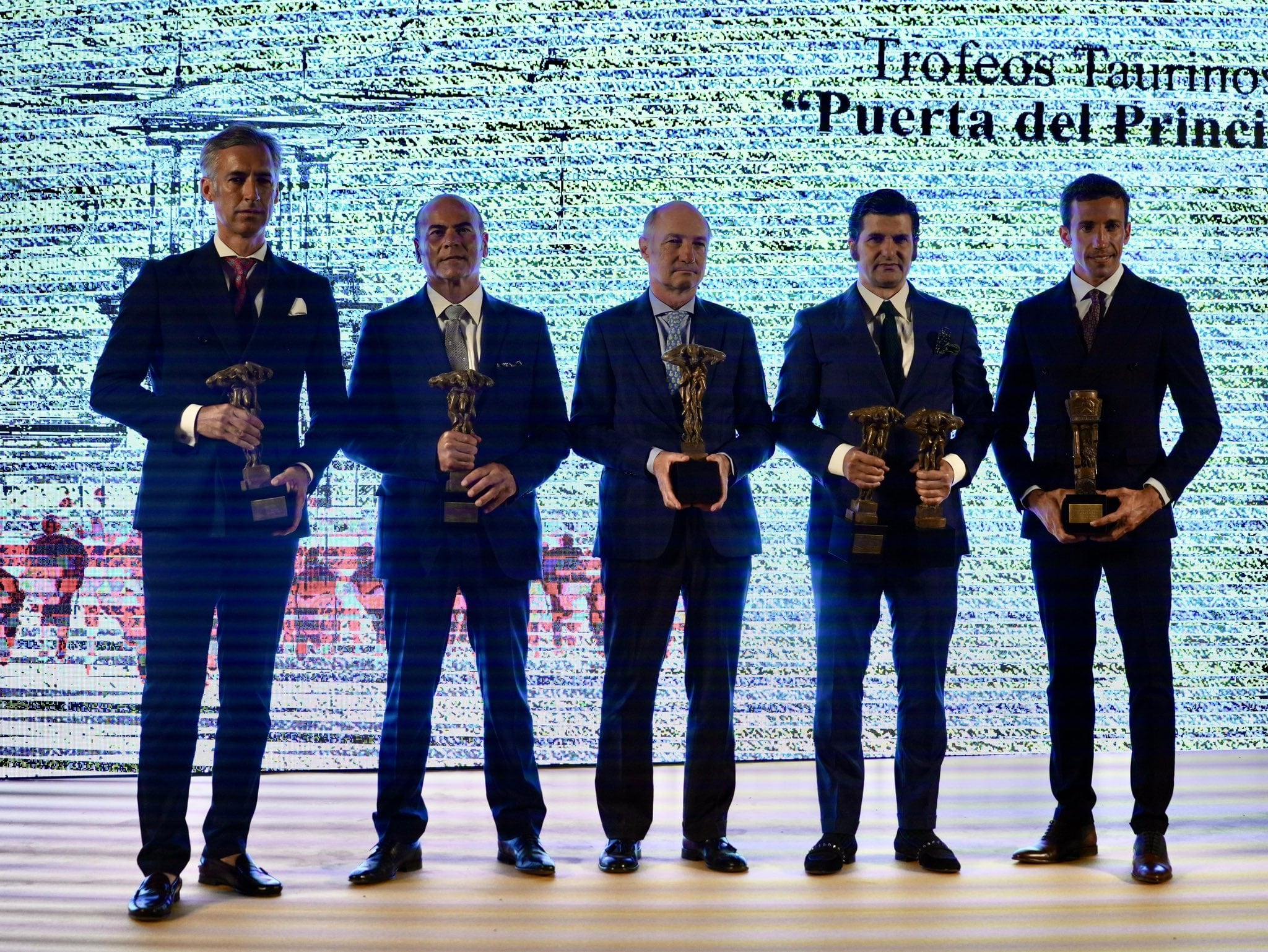 De izquierda a derecha, Juan Sierra, Tito Sandoval, Juan Pedro Domecq, Morante de la Puebla y David de Miranda