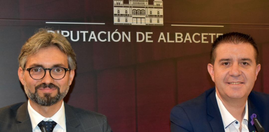 Pedro Antonio González y Santiago Cabañero, en la rueda de prensa