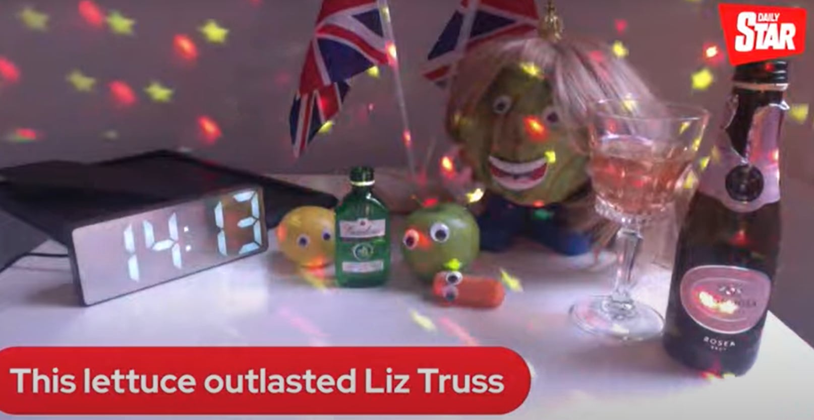 La imagen del directo de la lechuga tras la dimisión de Liz Truss