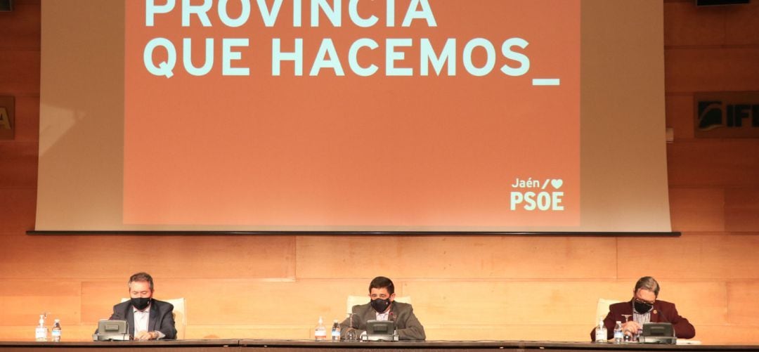 Imagen del comité municipal del PSOE de Jaén al que ha asistido Juan Espadas.