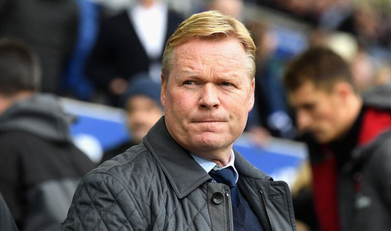 Koeman en su último partido como entrenador del Everton 