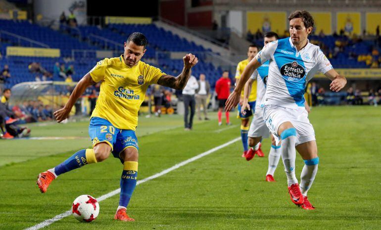 Vitolo durante el partido ante el Deportivo en Copa