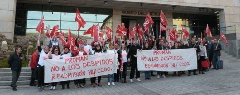 Una de las protestas de los trabajadores despedidos