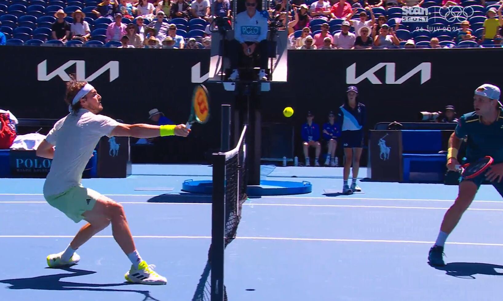 Tsitsipas, durante un partido en el Open de Australia