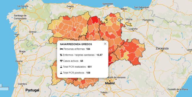 Datos de la zona básica de salud de Navarredonda