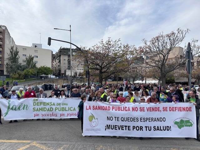 Protesta en Defensa de la Sanidad Pública en Jaén.